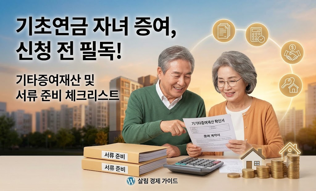 기초연금 기타증여재산 안내 이미지
