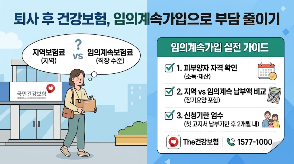 건강보험 임의계속가입 안내 이미지