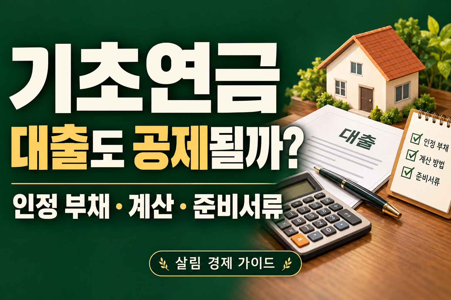 기초연금 부채 공제: 대출·임대보증금 확인할 3가지