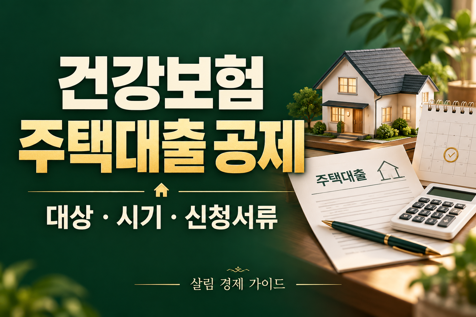 주택금융부채 공제: 건강보험 대출 공제 대상과 신청 서류