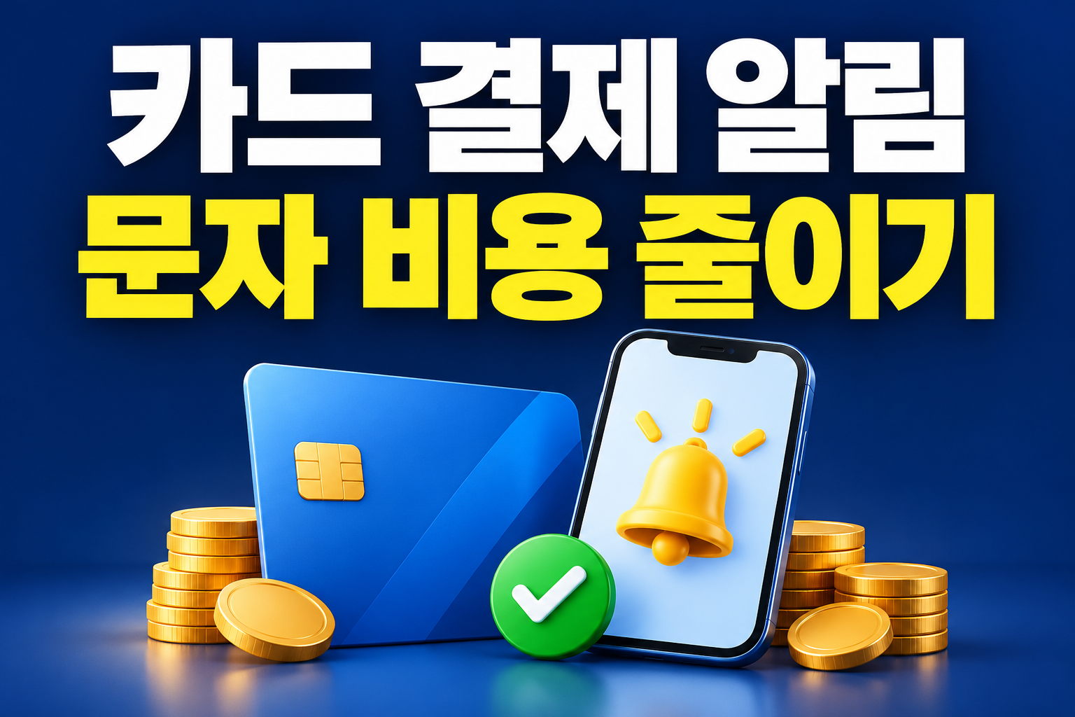 카드 결제 알림 문자 비용 줄이기 안내