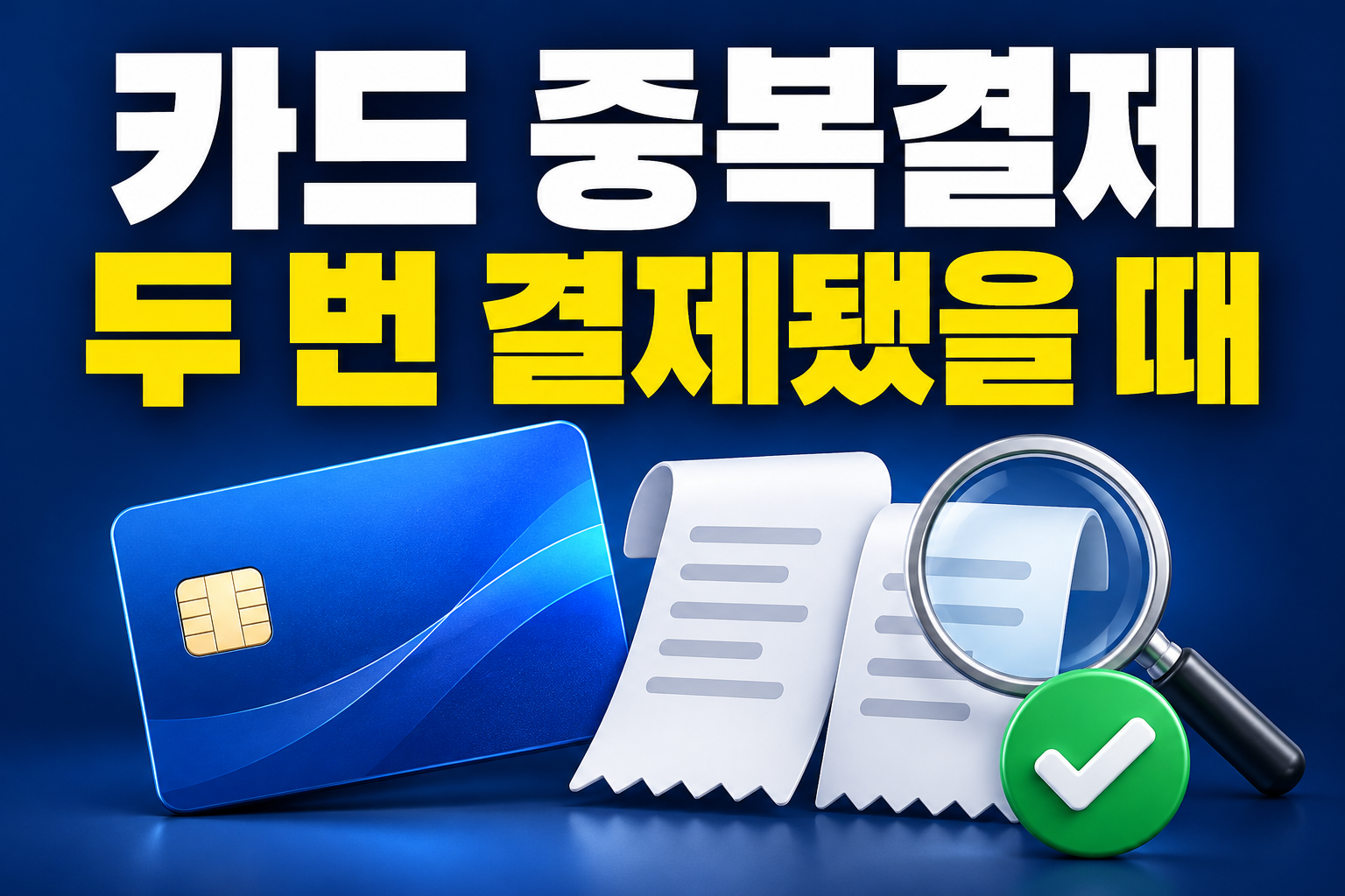 카드 중복결제 두 번 결제됐을 때 확인·취소 방법을 안내하는 이미지