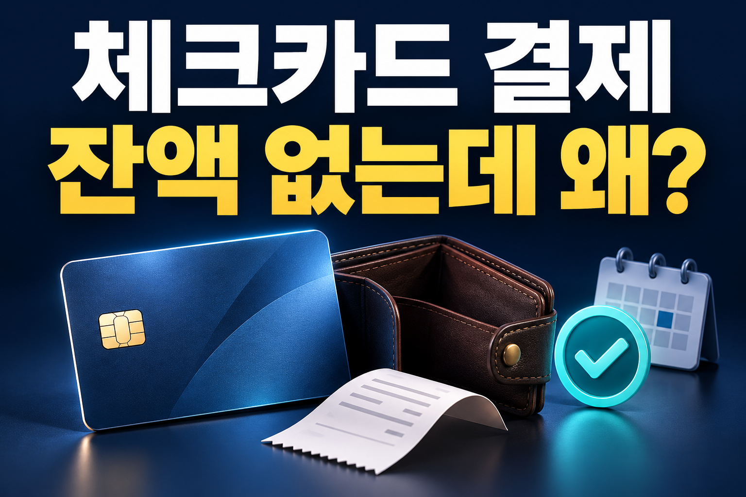 체크카드 소액신용결제 잔액 부족 시 확인 안내