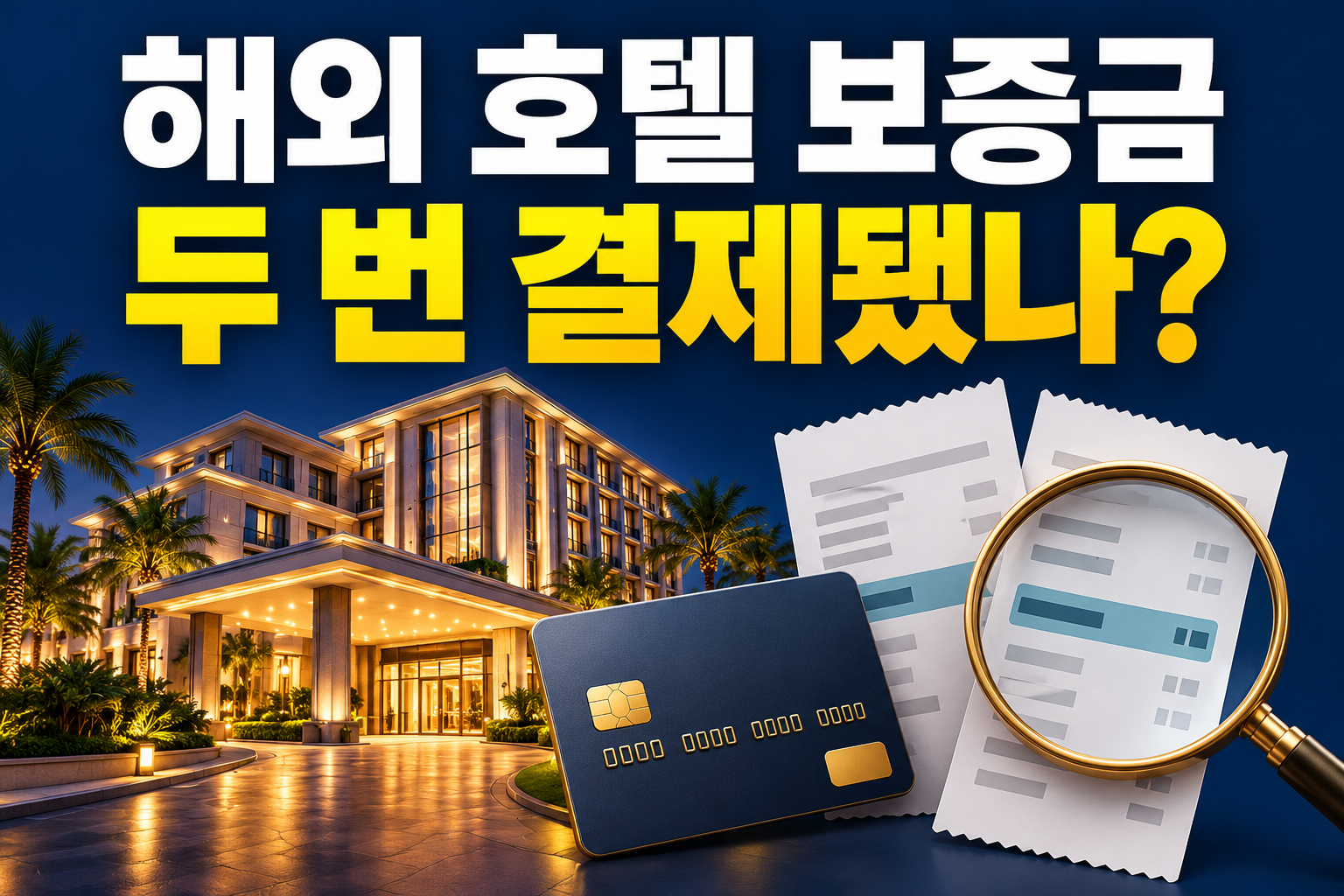 해외 호텔 보증금 이중결제 확인 안내