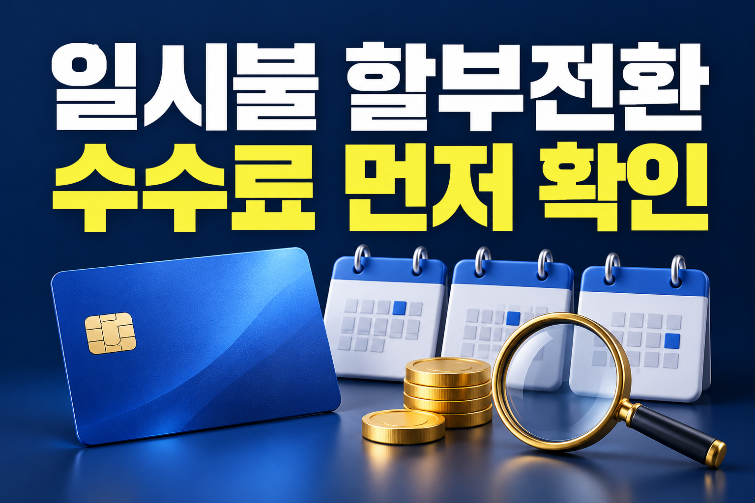 일시불 할부전환 방법: 수수료부터 확인할 5가지