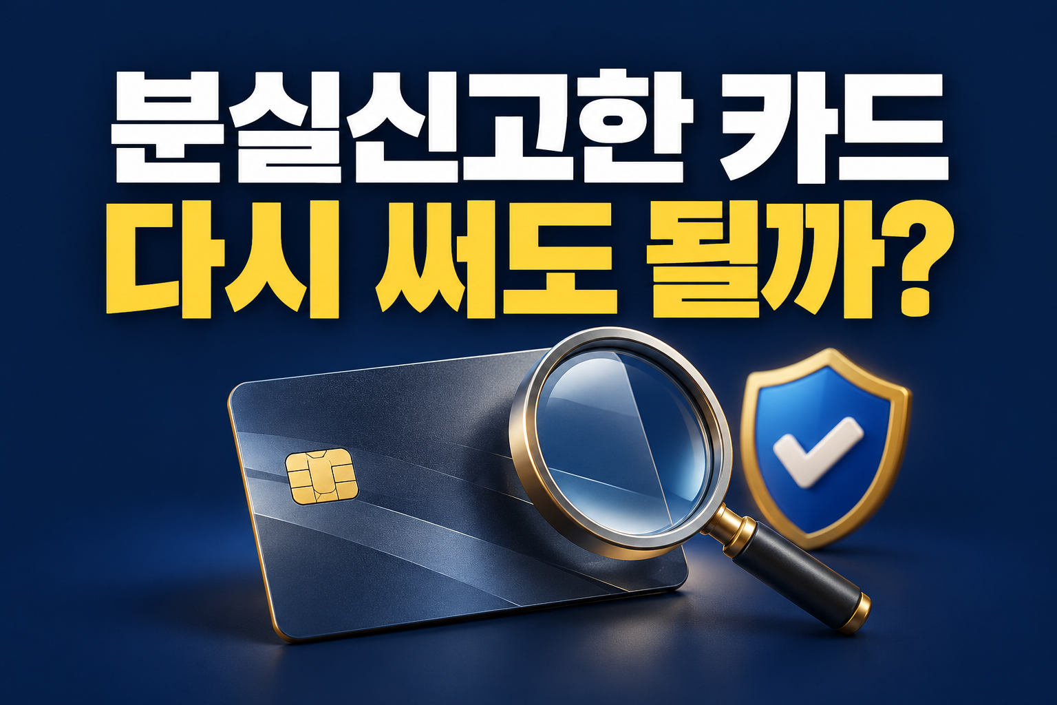 카드 분실신고 해제 안내: 분실신고한 카드 다시 써도 될까?